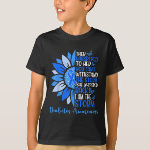 Motiveringsstöd Solrosblå diabetes A T Shirt