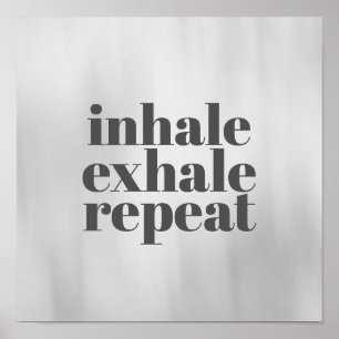 Motiveringstecken poster inhalationsutandning på g