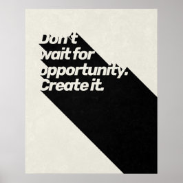 Motiveringstid 70:s typografi med lång skugga poster