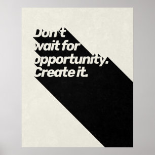 Motiveringstid 70:s typografi med lång skugga poster