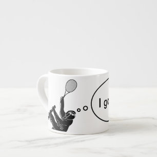 Motiveringstid med tennisracket espressomugg