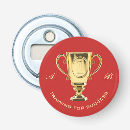 Motiveringstroféutbildning för framgång röd flasköppnare