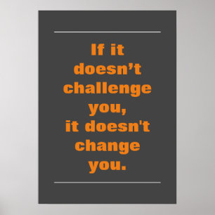 Motiveringsutmaning Offert Orange Grått Poster