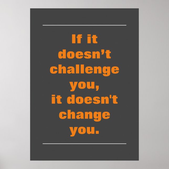 Motiveringsutmaning Offert Orange Grått Poster (Framsidan)