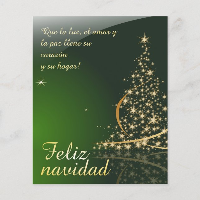 Motivo navideño verde con arbol de navidad. V2.0 (Framsida)
