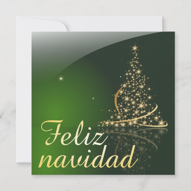 Motivo navideño verde con arbol de navidad. V2.0 (Framsida)