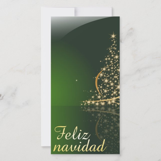 Motivo navideño verde con arbol de navidad. V2.0 (Framsida)