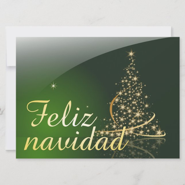 Motivo navideño verde con arbol de navidad. V2.0 (Framsida)
