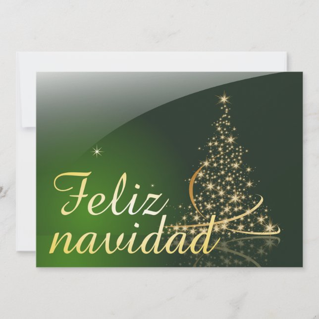 Motivo navideño verde con arbol de navidad. V2.0 (Framsida)