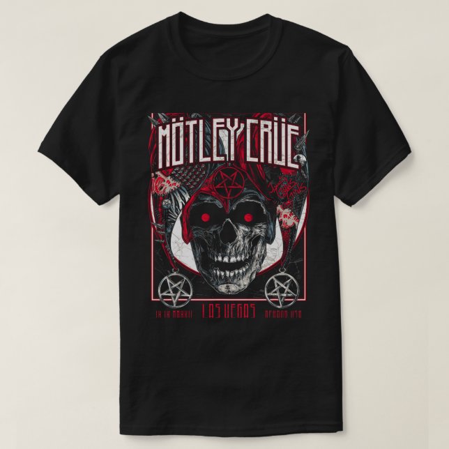 Mötley Crüe 2The Stadium Tour Las Vegas T Shirt (Design framsida)