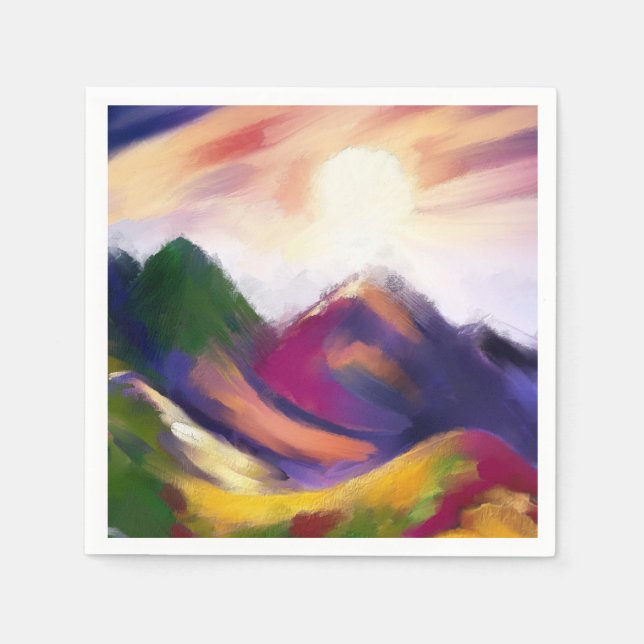 Motley Mountains Napkins Pappersservett (Framsidan)
