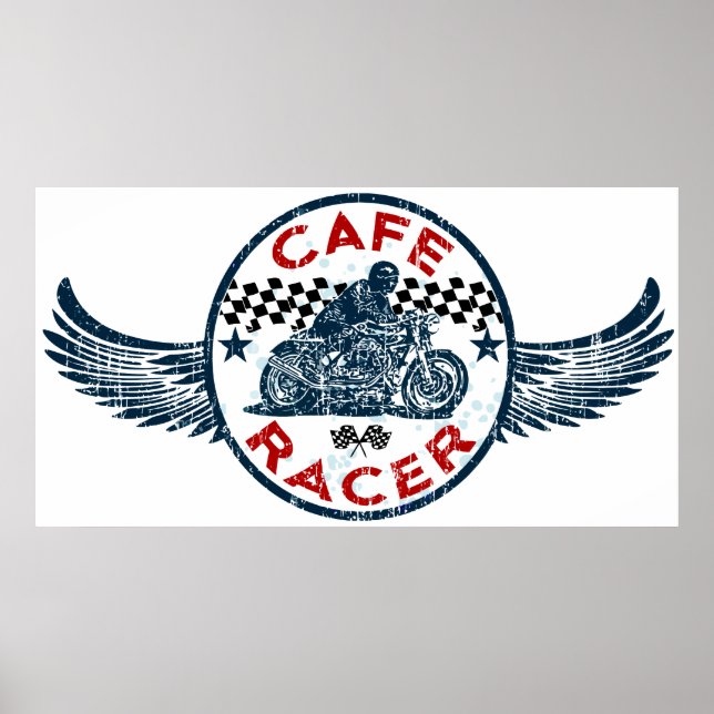 Moto Cafe racer Poster (Framsidan)