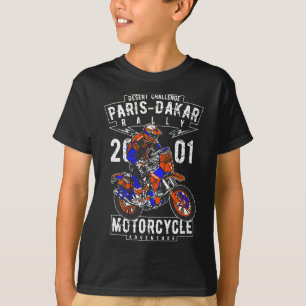 Moto för motorcykeln äventyr Sahara i Paris-Dakar T Shirt