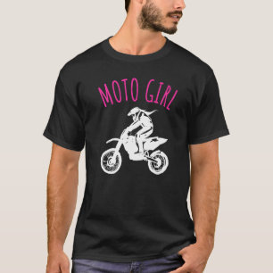 Moto Girl Womens Dirt Biking Girls Dirt Bike T Shirt