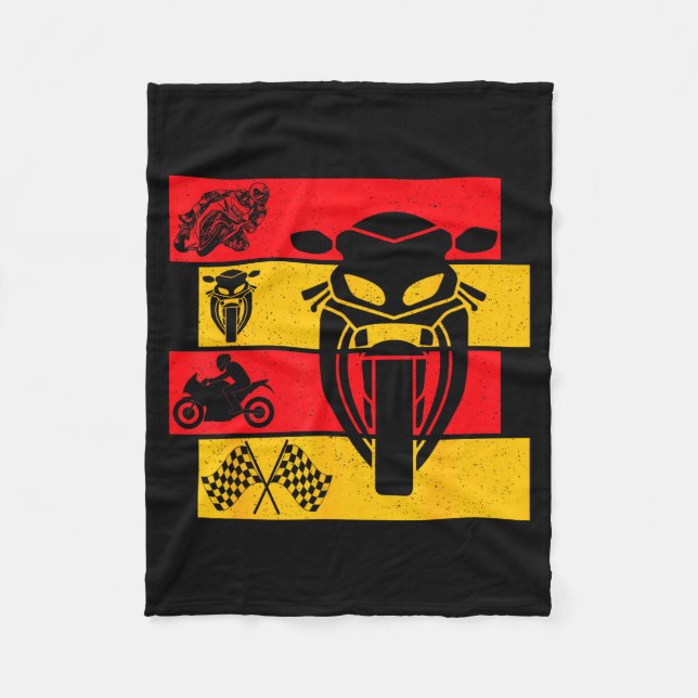 Moto Gp Motorcycle Gp Racing Motorcycles Biker Boy Fleecefilt (Framsidan)