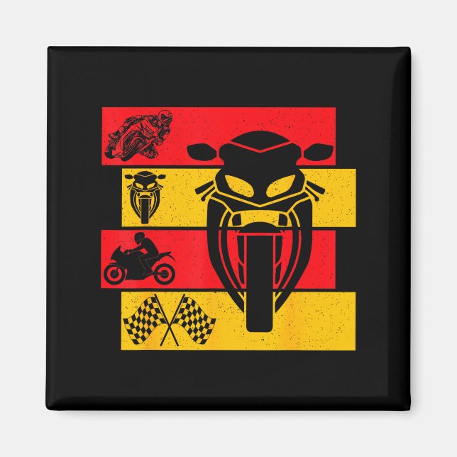 Moto Gp Motorcycle Gp Racing Motorcycles Biker Boy Magnet (Framsidan)