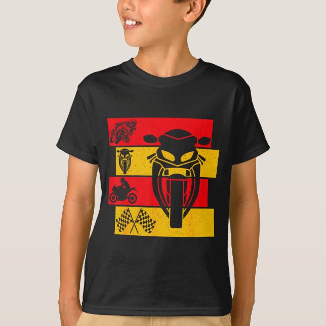 Moto Gp Motorcycle Gp Racing Motorcycles Biker Boy T Shirt (Framsida)