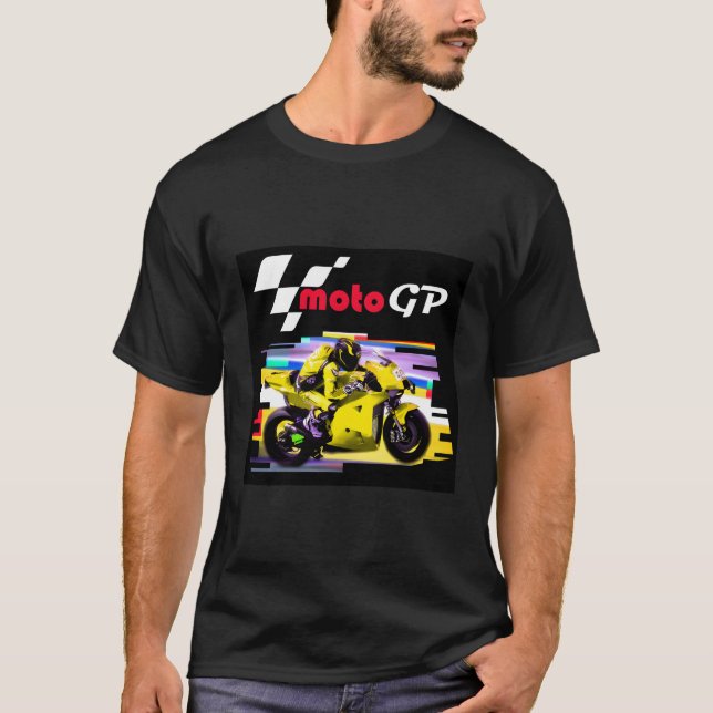Moto Gp Toppen Bikes Grand Prix Motorcle Tävla M T Shirt (Framsida)