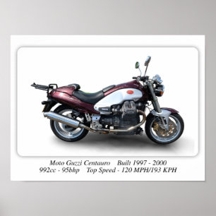 Moto Guzzi Centauro Classic Motorcycle - A3 Storle Poster