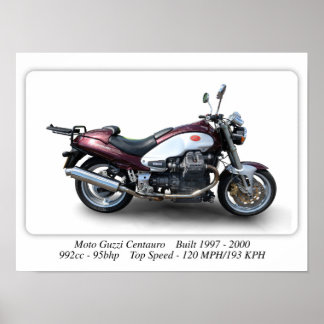 Moto Guzzi Centauro Classic Motorcycle - A3 Storle Poster