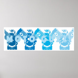 Moto Guzzi V7 Stone Engine Block Poster