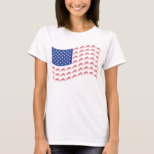 mOTO-kor-flagga-wAVE T Shirt (Framsida)
