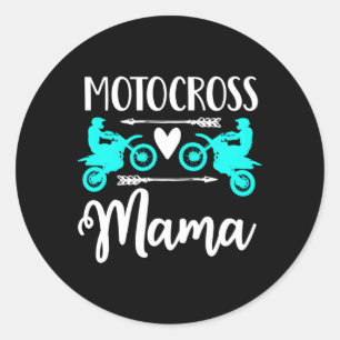 Moto Mamma Dirt Bike Motocross Mor Tävla Atv Runt Klistermärke