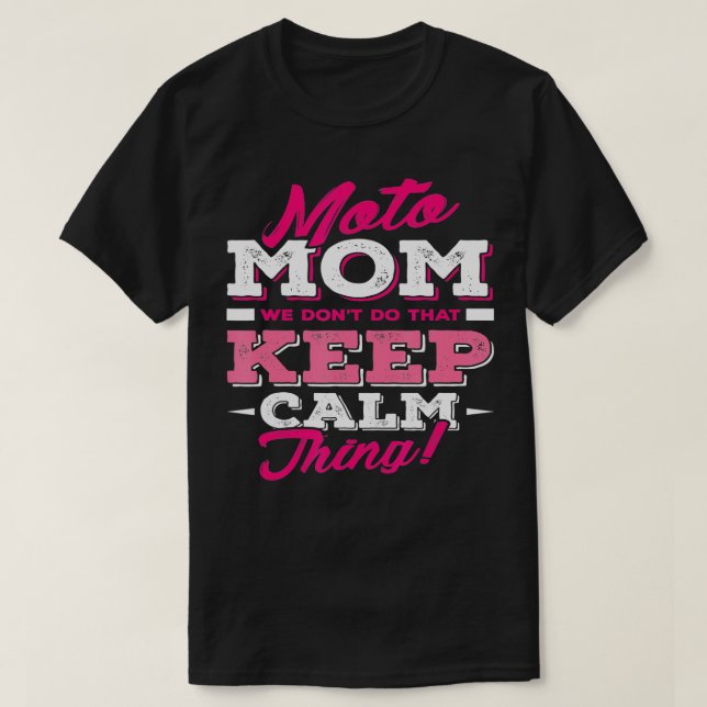 Moto Mamma Funny Motocross Dirt Bike T Shirt (Design framsida)