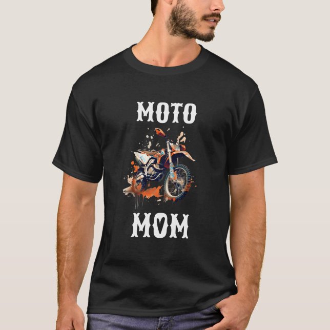 Moto Mom T Shirt (Framsida)
