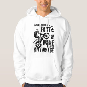Moto provcykel snabbt hoodie