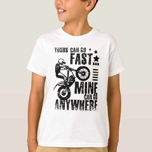 Moto provcykel snabbt t shirt (Framsida)