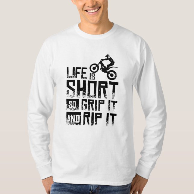 Moto Trial Bike T Shirt (Framsida)