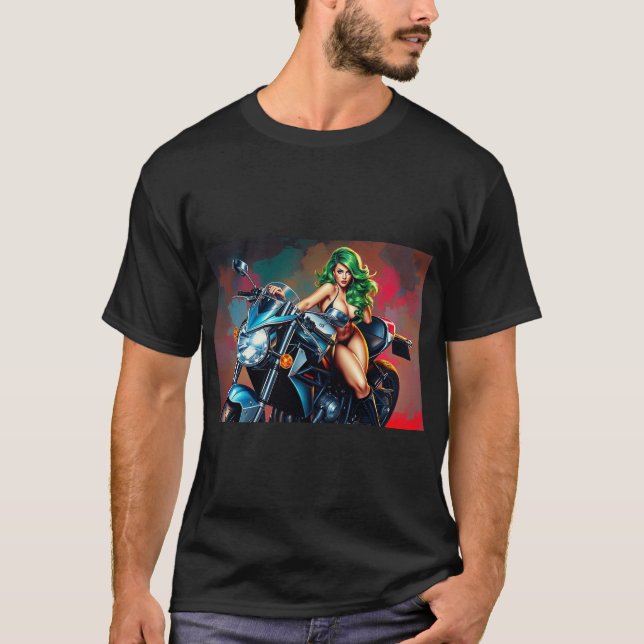 motobabe t shirt (Framsida)
