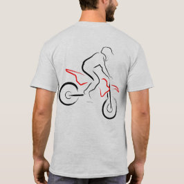 Motocross 01 Svart och Röd Bak T Shirt
