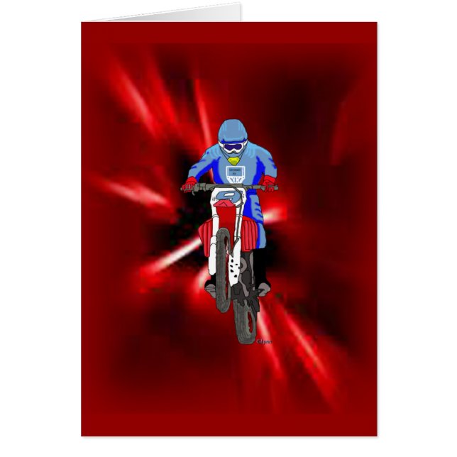 Motocross 101 hälsningskort (Framsidan)