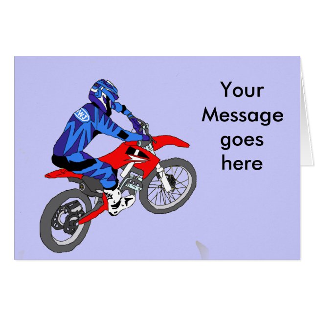 Motocross 200 hälsningskort (Framsidan Horizontal)