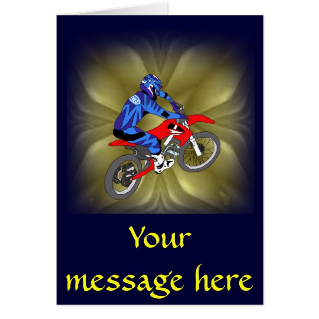 Motocross 202 hälsningskort (Framsidan)