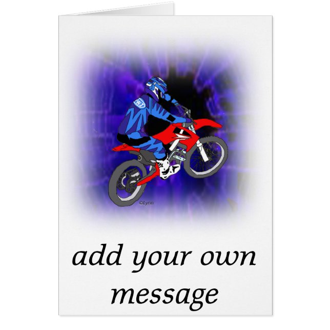 Motocross 203 hälsningskort (Framsidan)