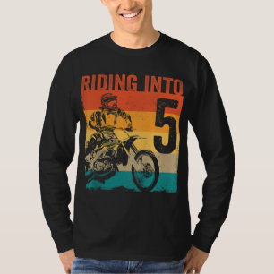 Motocross 5 år gammal Dirt Bike 5:e Födelsedagsfes T Shirt