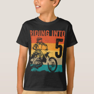 Motocross 5 år gammal Dirt Bike 5:e Födelsedagsfes T Shirt