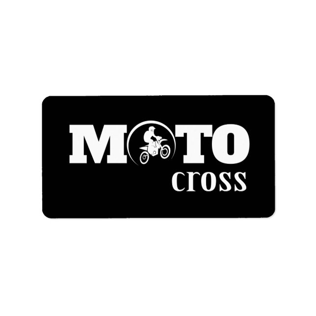Motocross Adressetikett (Framsidan)