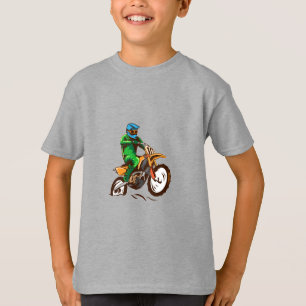 Motocross American Flagga Dirt Bike Baby T-Shirt