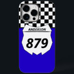 Motocross Anpassningsbar Dirt Bike Number Plate on<br><div class="desc">Anpassningsbarnas motocross-temat för telefonfodral har en vit nummerplåtsgrafik som är redo att vara personlig med ditt namn och cykelnummer. Nummerplattan ställs in mot en ljusblå bakgrund med ett svart och vitt kontrollerat gräns.</div>