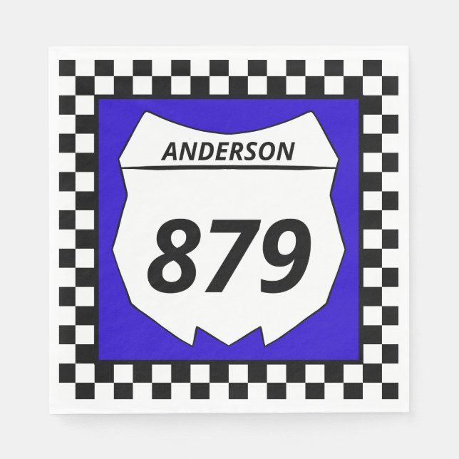 Motocross Anpassningsbar Dirt Bike Number Plate on Pappersservett (Framsidan)