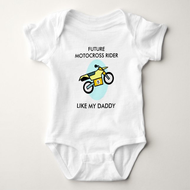 Motocross Baby Body T Shirt (Framsida)