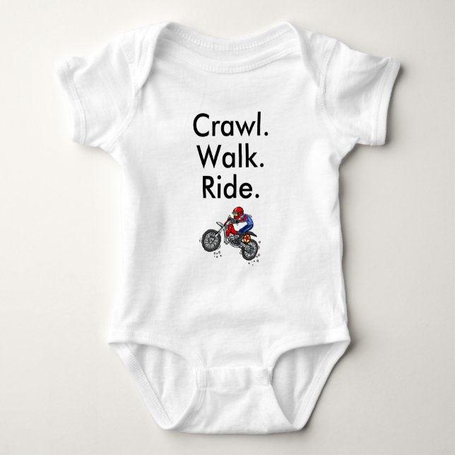Motocross Baby Onesie T Shirt (Framsida)