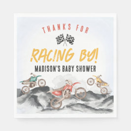 Motocross Baby Shower Bord Dekoration Pappersservett
