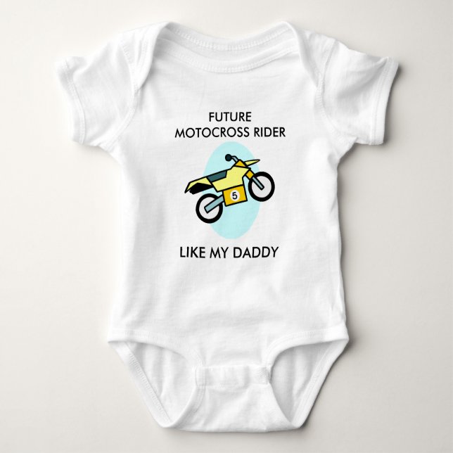 Motocross Babyblus T Shirt (Framsida)