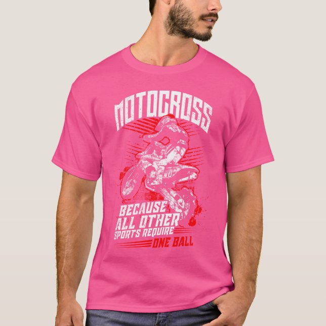Motocross Because All Other Sports Require One gif T Shirt (Framsida)