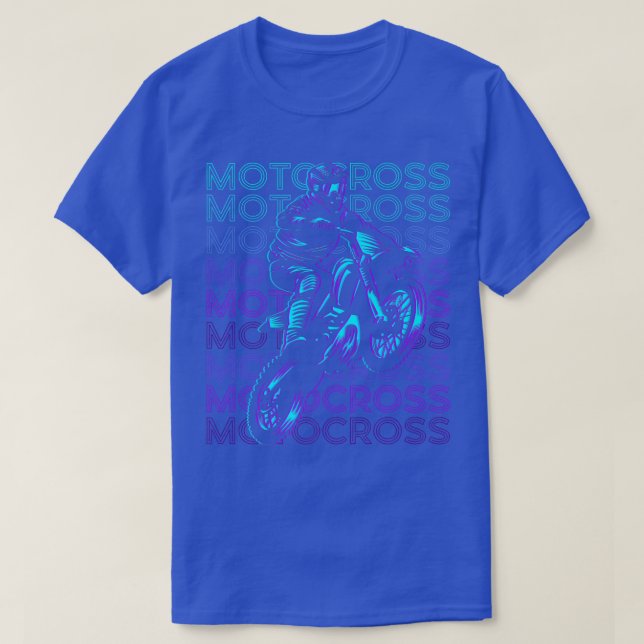 Motocross Bike Dirt Bike Biker Retro T Shirt (Design framsida)